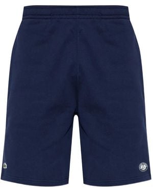 Lacoste X Roland Garros Short À Patch Logo - Blue