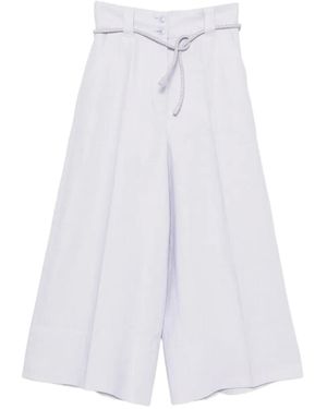 Zimmermann Belted Cropped Trousers - White