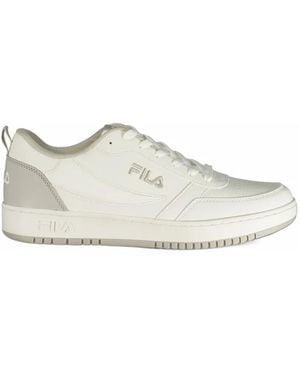 Fila Logo-Embroidered Panelled Trainers - White