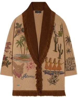 Alanui The Decade V-Neck Cardigan - Brown
