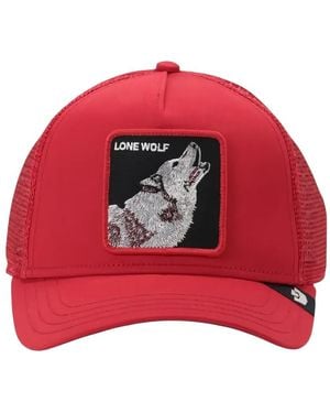 Goorin Bros Lone Wolf Patch Trucker Cap - Red