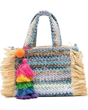 Marc Ellis Small Buby S. Claire Fringed Tassel-Detail Tote Bag - Natural