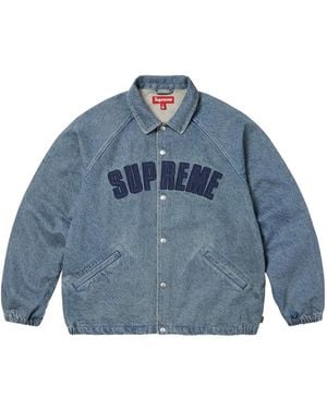 Supreme Logo-Embroidered Jacket - Blue