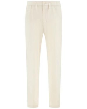 Herno Drawstring-Waist Stretch-Woven Trousers - White