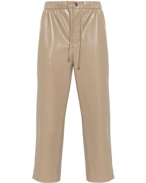 Nanushka Drawstring Straight-Leg Trousers - Natural