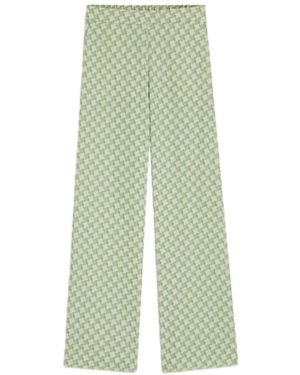 HUGO Haseli Checkered Pants - Green