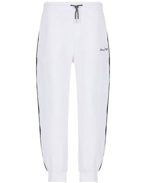 ARMANI EXCHANGE Logo-Embroidered Jersey Track Pants - White