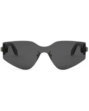 BVLGARI Serpenti Geometric-Frame Sunglasses - Grey
