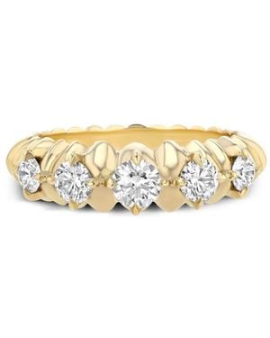 Lizzie Mandler 18Kt Crescent Gelbgoldring Mit Diamant - Mettallic