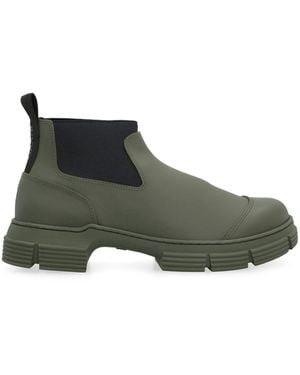 Ganni Crop City Boots - Green