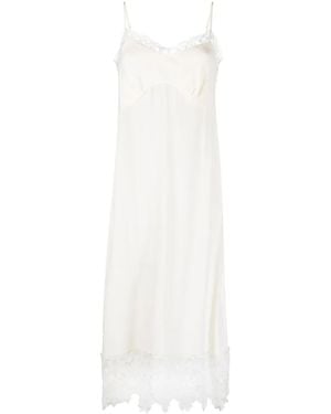 Simone Rocha Lace-Trim Midi Dress - White