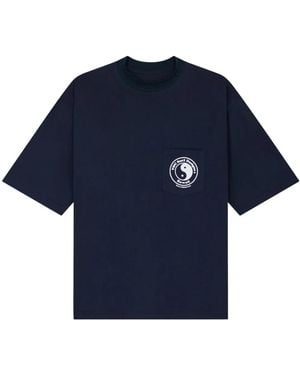 Fursac Flocked-Motif T-Shirt - Blue