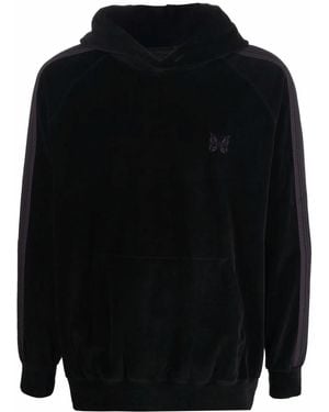 Needles Side-Stripe Pullover Hoodie - Black