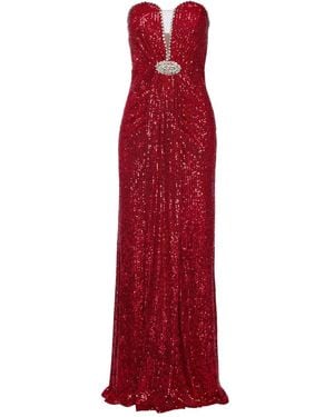 Nissa Maxi-Jurk Verfraaid Met Pailletten - Rood