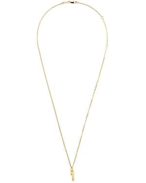 Ami Paris Hammered Number Pendant Necklace - White
