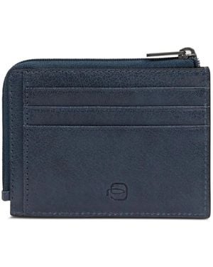 Piquadro Zip Cardholder - Blue