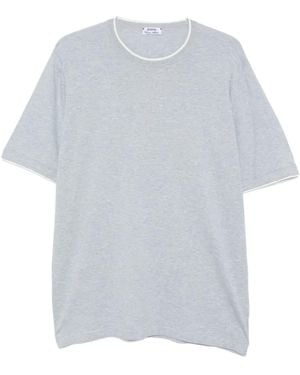 Cesare Attolini Contrast-Trim T-Shirt - Grey