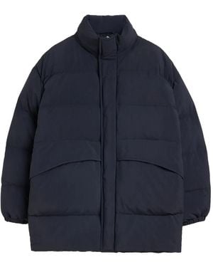 Jil Sander Quilted Down Coat - Blue
