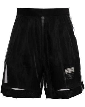 Undercover Tulle-Detail Silk Shorts - Black