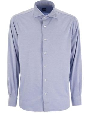 Fedeli Giorgio Button Shirt - Blue