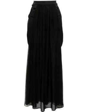 Max Mara Jedy シルクシフォンスカート - ブラック