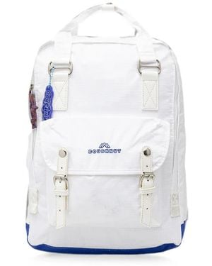 Doughnut Large Buckle-Strap Backpack - White