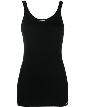P.A.R.O.S.H. Ribbed Tank Top - Black