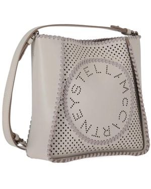 Stella McCartney Logo Perforated Cross Body Bag - White