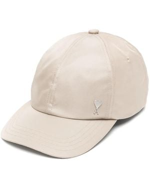 Ami Paris Logo-Plaque Baseball Cap - Natural