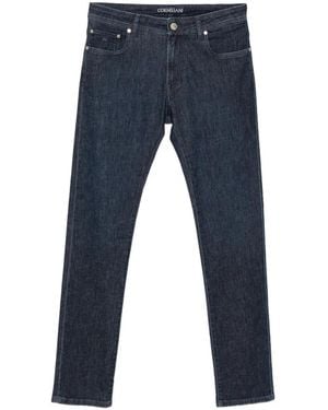 Corneliani Logo-Patch Jeans - Blue