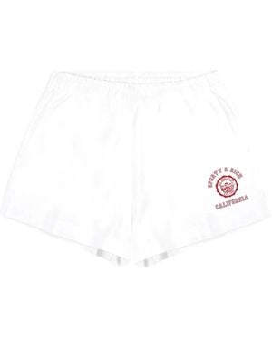 Sporty & Rich California Emblem Soft Disco Shorts - White