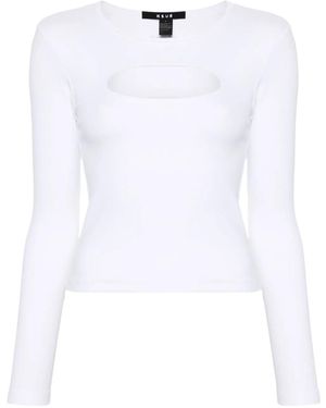Ksubi Cut-Out Ribbed Top - White
