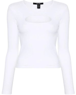 Ksubi Cut-Out Ribbed Top - White