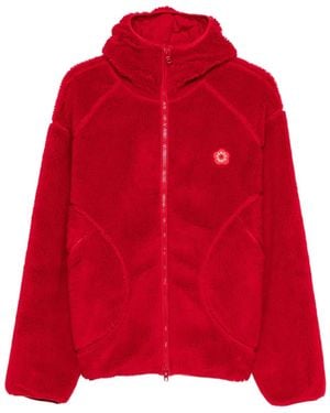KENZO Hooded Fleece Jacket - Red