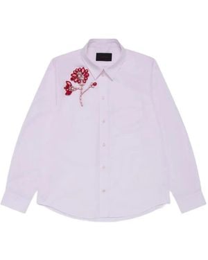 Simone Rocha Bead-Embellished Classic Shirt - Purple