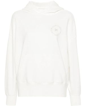 Palm Angels Hoodie Mit Logo-Print - Weiß