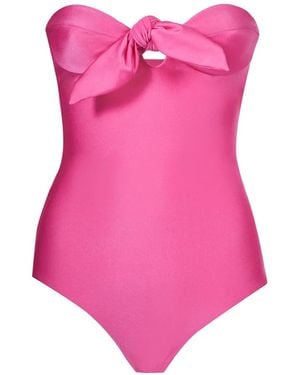Taller Marmo Alligator Knot-Detail Swimsuit - Pink