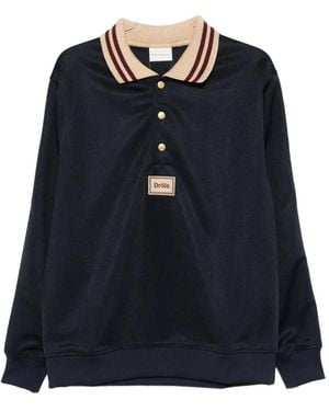 Drole de Monsieur Poloshirt mit Logo-Patch - Schwarz