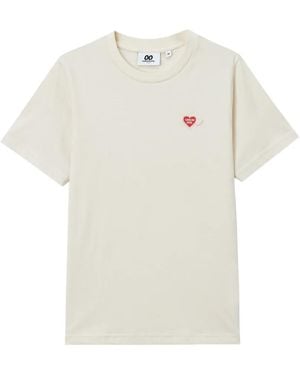 Chocoolate Embroidered-Heart T-Shirt - White