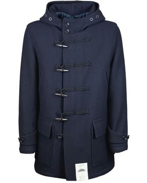 Camplin Dufflecoat mit Kapuze - Blau