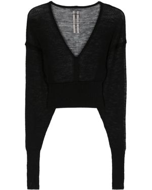 Rick Owens クロップド プルオーバー - ブラック