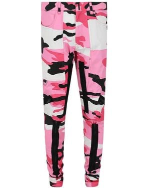 Givenchy Camouflage Zip Pants - Red