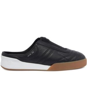 Courreges Club 02 Leather Trainers - Black