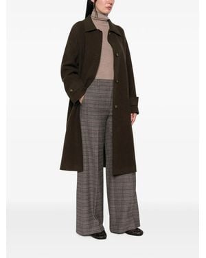 ViCOLO Button-Fastening Martingale Coat - Brown