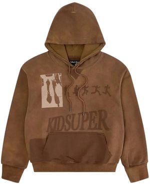 Kidsuper Sun Faded Hoodie - Brown
