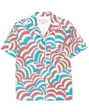 Marni Printed Short-Sleeve Shirt - White