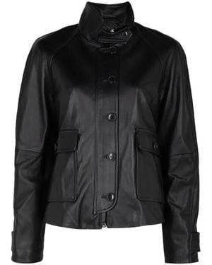 Proenza Schouler Gio Lightweight Leather Jacket - Black