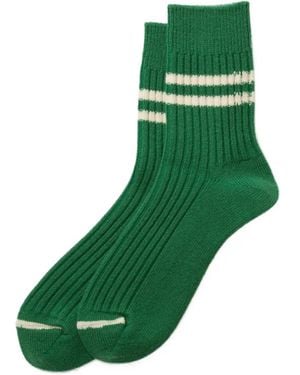 RoToTo Chaussettes À Rayures - Vert
