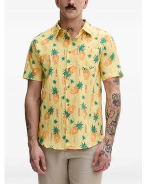 Hurley Pineapple Skull-Print Shirt - Yellow