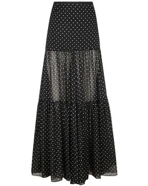CRI.DA Falda Larga Anemone A Lunares - Negro